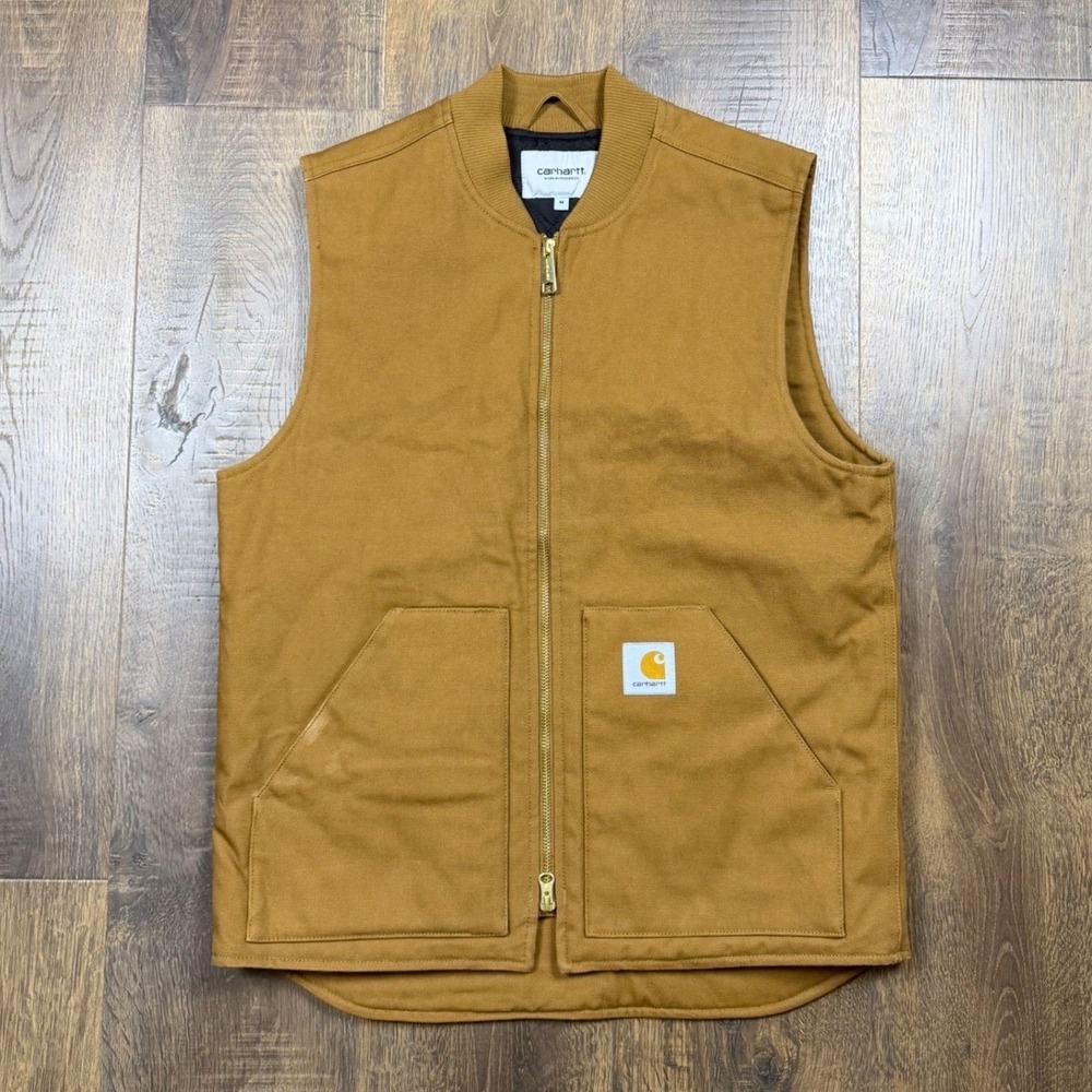 Carhartt WIP Detroit Vest Insulated Lined Duck Canvas Hamilton Brown Men's M